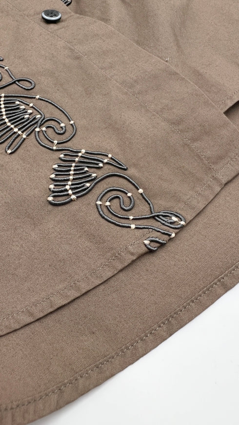 Camicia in cotone ricamata