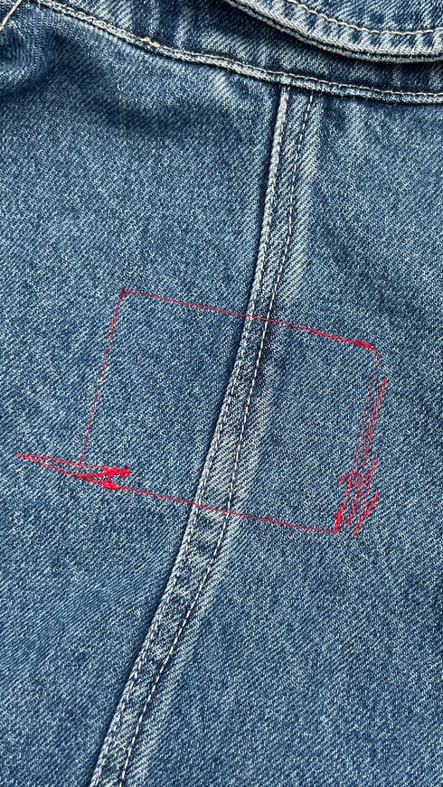 Giacca lunga in denim