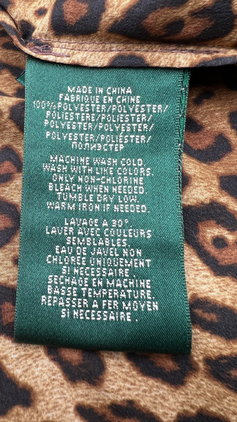 Blusa animalier girocollo