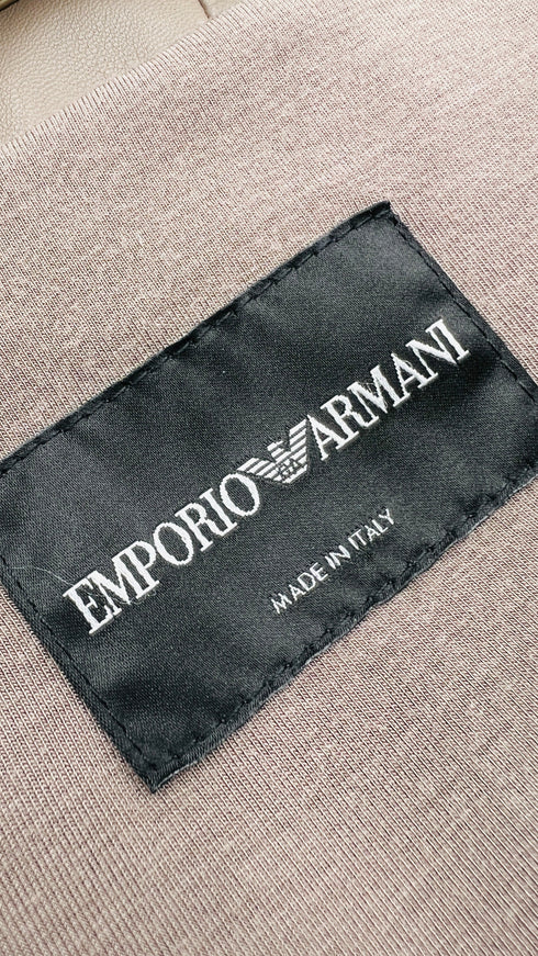 Giacca in pelle e jersey