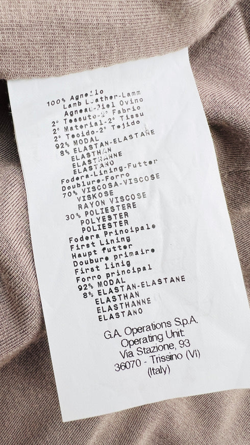 Giacca in pelle e jersey