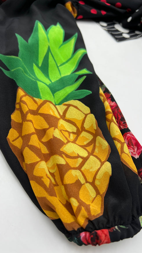 Blusa stampa patchwork