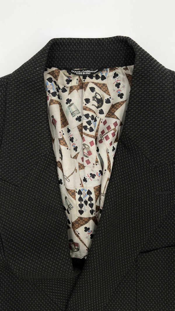 Blazer lana cotone seta