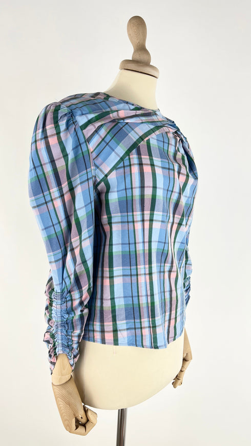 Blusa corta tartan