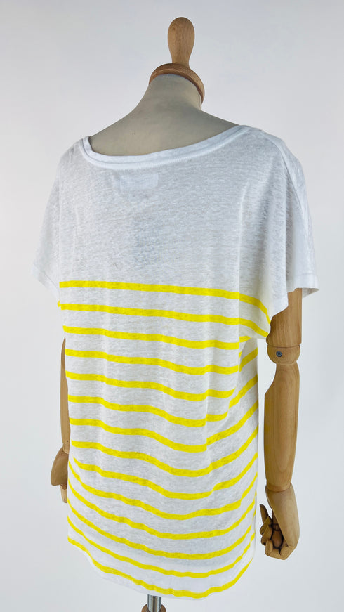 T-shirt in lino a righe