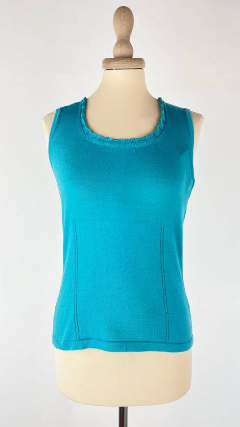 Top smanicato in cotone