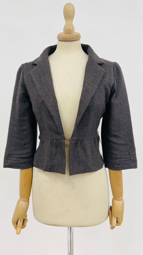 Giacca cropped sfiancata