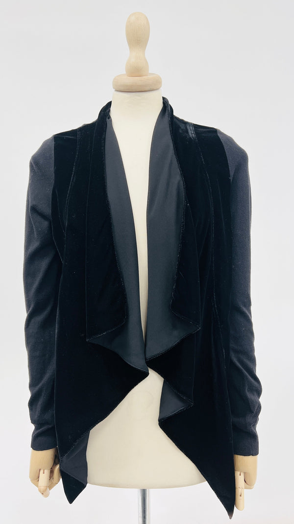 Cardigan velluto nero