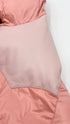 Piumino inserto pelle con cartellino