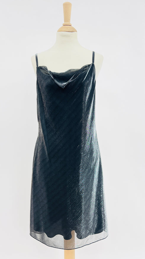 Abito corto argentato