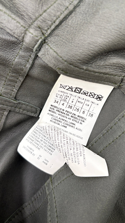 Trench in pelle verde