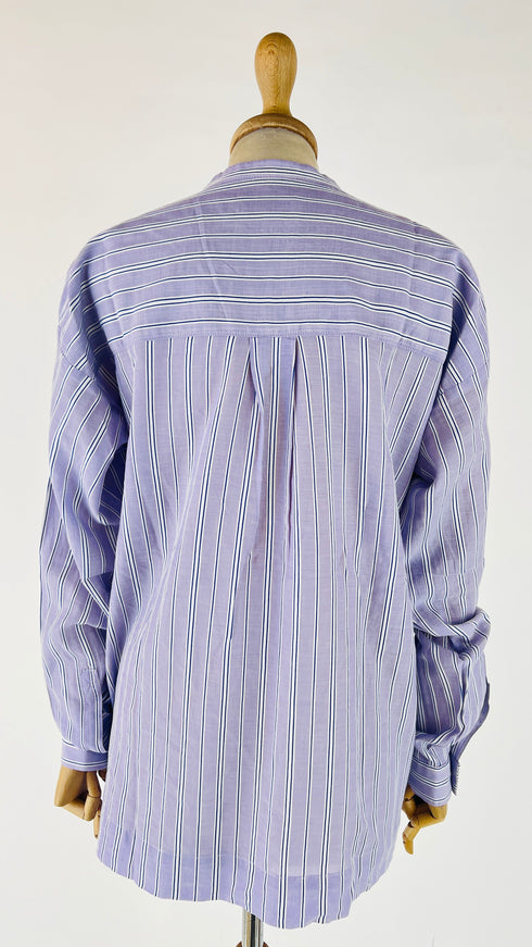 Camicia a serafino a righe