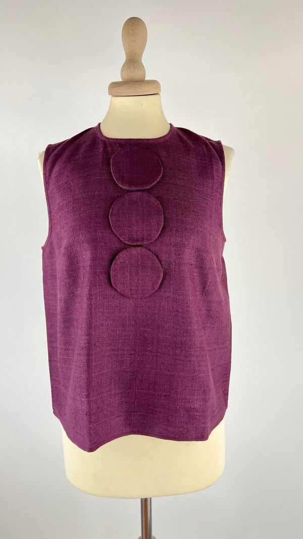 Top smanicato con maxi cerchi