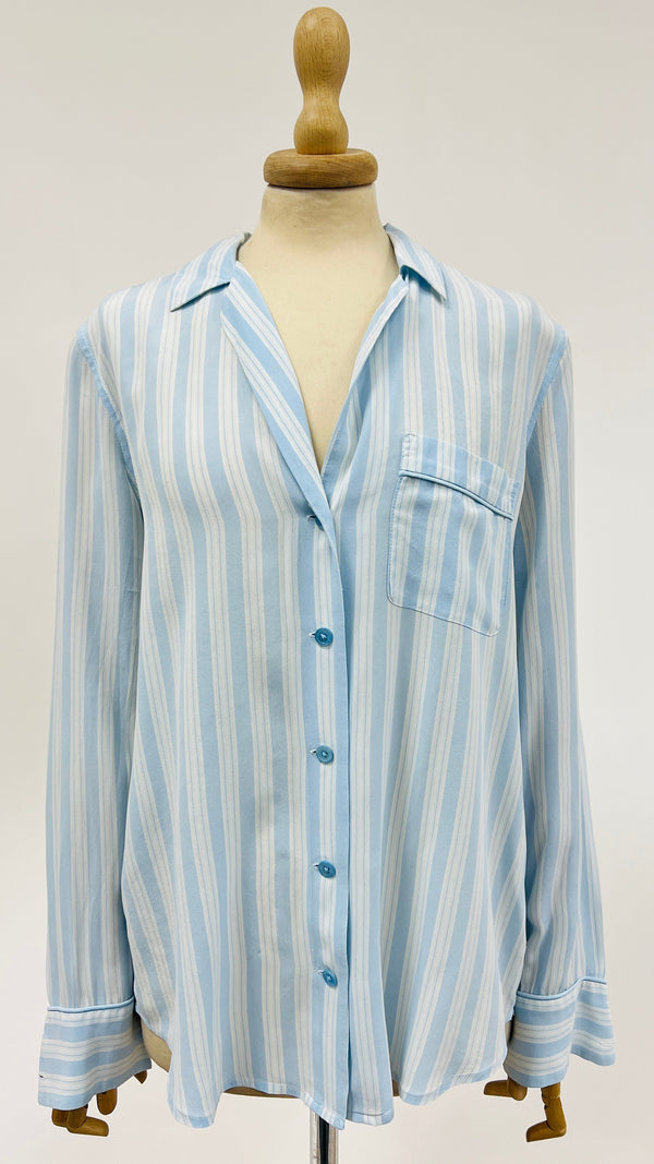 Camicia in seta a righe