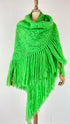 Scialle mohair-seta verde