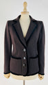 Blazer marrone bordi velluto