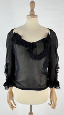 Blusa con volant semitrasparente CHLOè