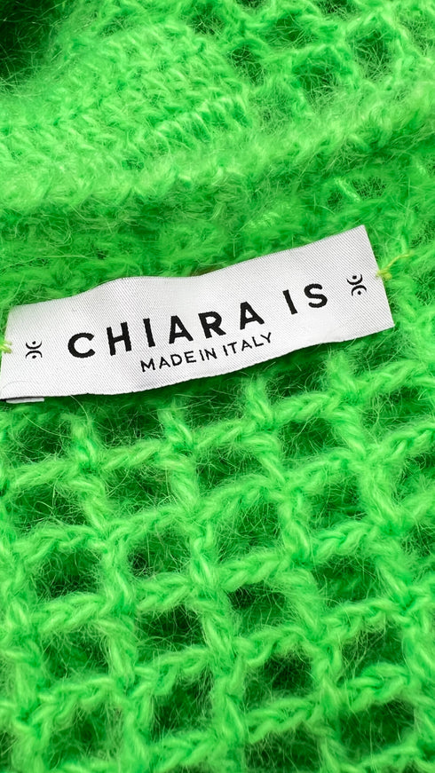 Scialle mohair-seta verde
