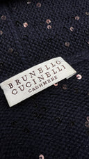 Cardigan cachemire,seta e paillettes Brunello cucinelli