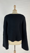 Maglia boxy nera Lolou Studio
