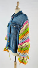 Giacca denim maniche multicolor MatiMì