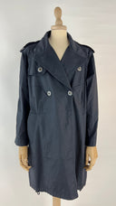 Trench corto blu Brunello cucinelli