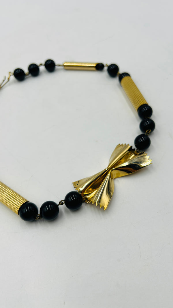 Collana pasta oro e nero