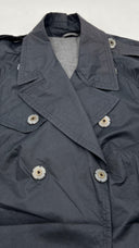 Trench corto blu Brunello cucinelli