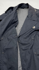 Trench corto blu Brunello cucinelli