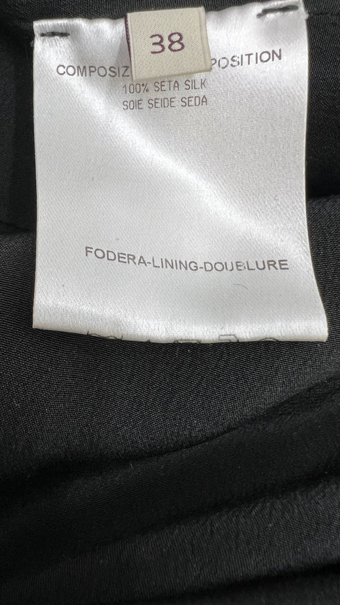 Abito mini in seta nera