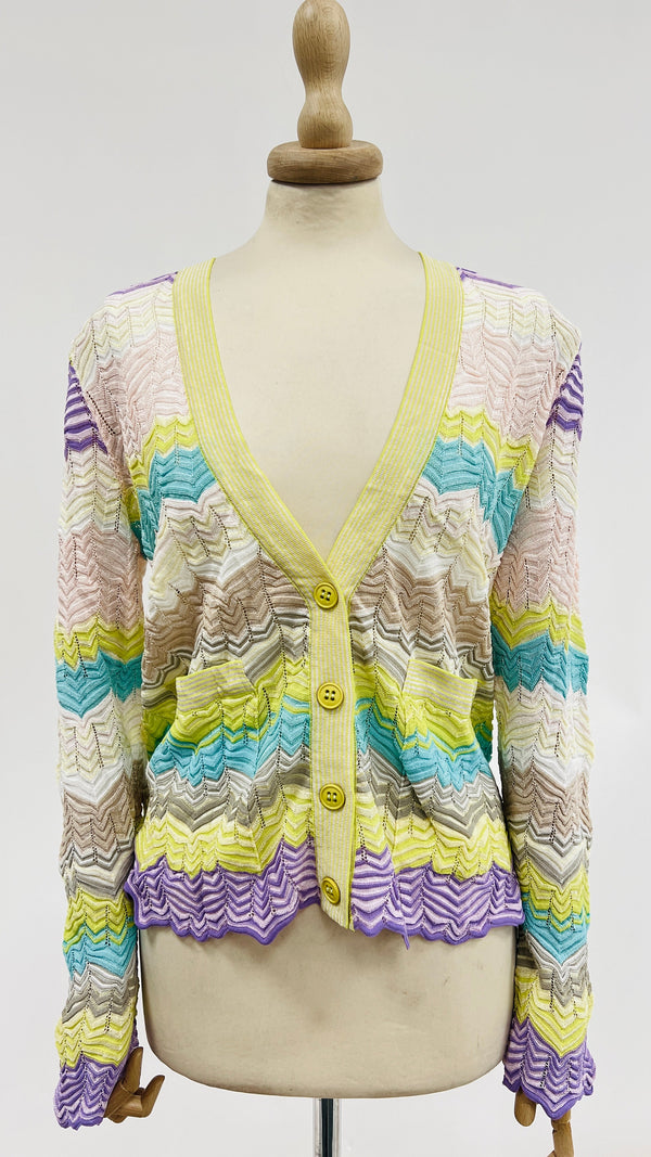Cardigan corto multicolor