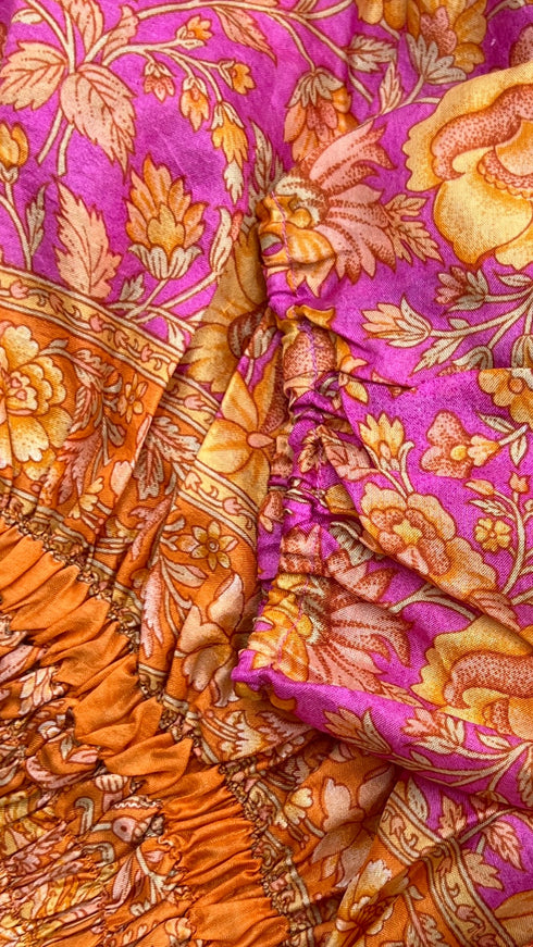 Blusa stampata con arriccio