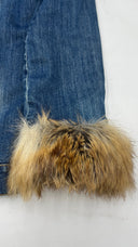 Giacca denim con pelliccia MOSCHINO COUTURE