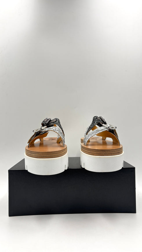 Sandalo platform glitter