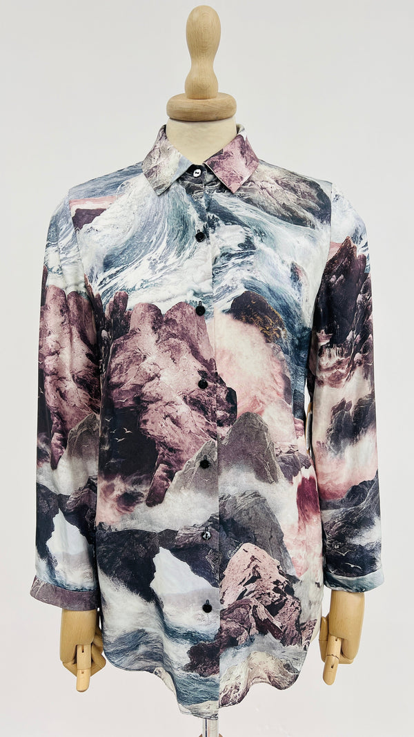 Camicia stampa montagne
