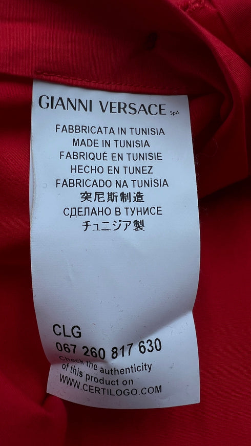 Camicia rossa slim-fit