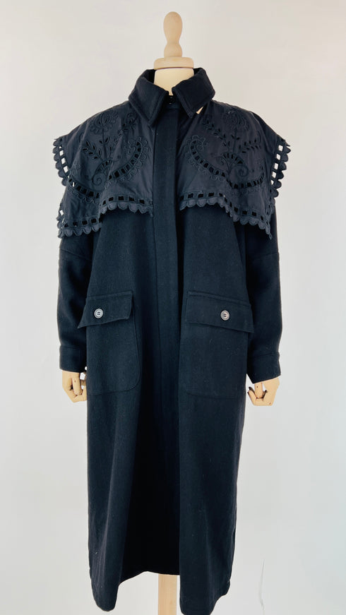 Cappotto lungo inserto san gallo