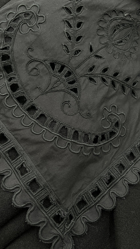 Cappotto lungo inserto san gallo