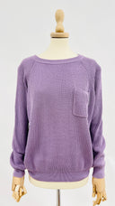 Maglia a coste lilla Brunello cucinelli