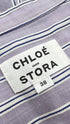Camicia a serafino a righe