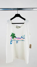 Canotta smanicata con stampa tropicale GUCCI