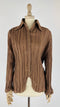 Camicia marrone plissé