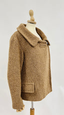 Caban dopiopetto beige Miu Miu