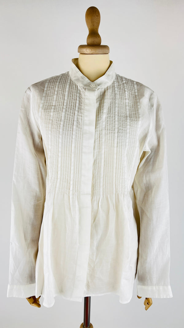Camicia bianca plissé