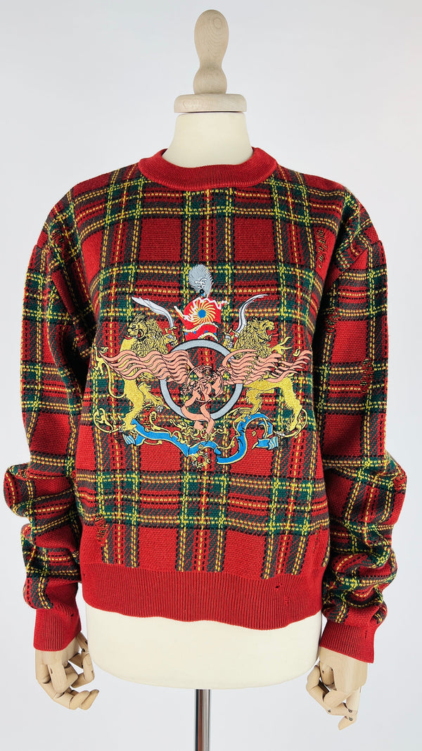 Maglia tartan maxi toppa