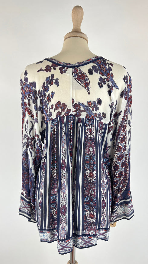 Blusa con stampa paisley