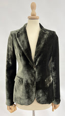 Blazer in velluto color khaki Parosh