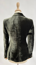 Blazer in velluto color khaki Parosh