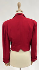 Giacca corta rossa con inserti neri MOSCHINO COUTURE