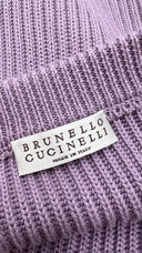 Maglia a coste lilla Brunello cucinelli
